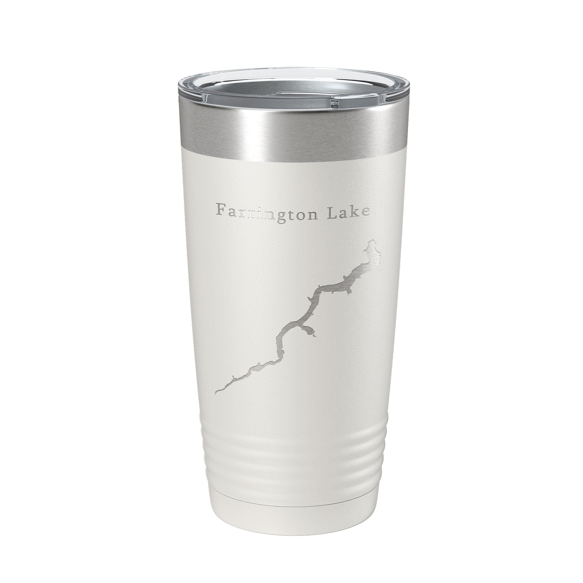 Farrington Lake Map Tumbler Travel Mug Insulated Laser Engraved Coffee Cup New Jersey 20 oz