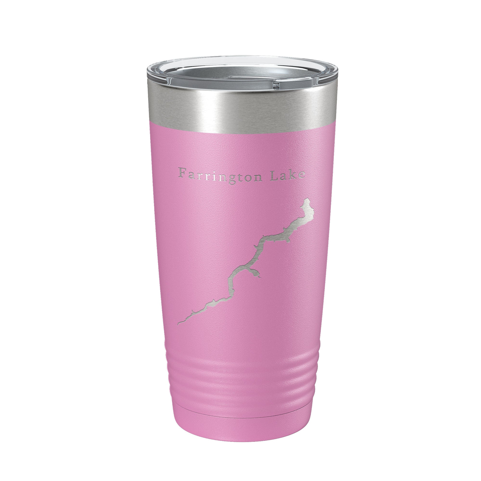 Farrington Lake Map Tumbler Travel Mug Insulated Laser Engraved Coffee Cup New Jersey 20 oz