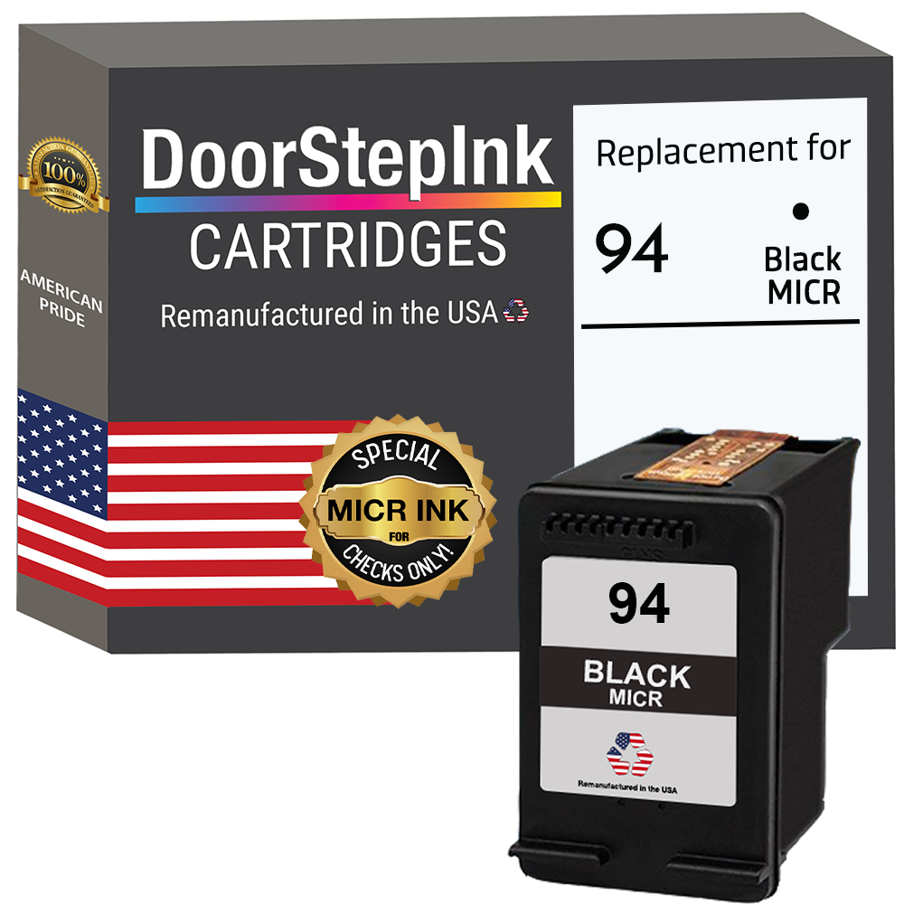 DoorStepInk Brand for HP 94 (C8765WN) Black MICR Remanufactured in the USA Ink Cartridge, C8765WN
