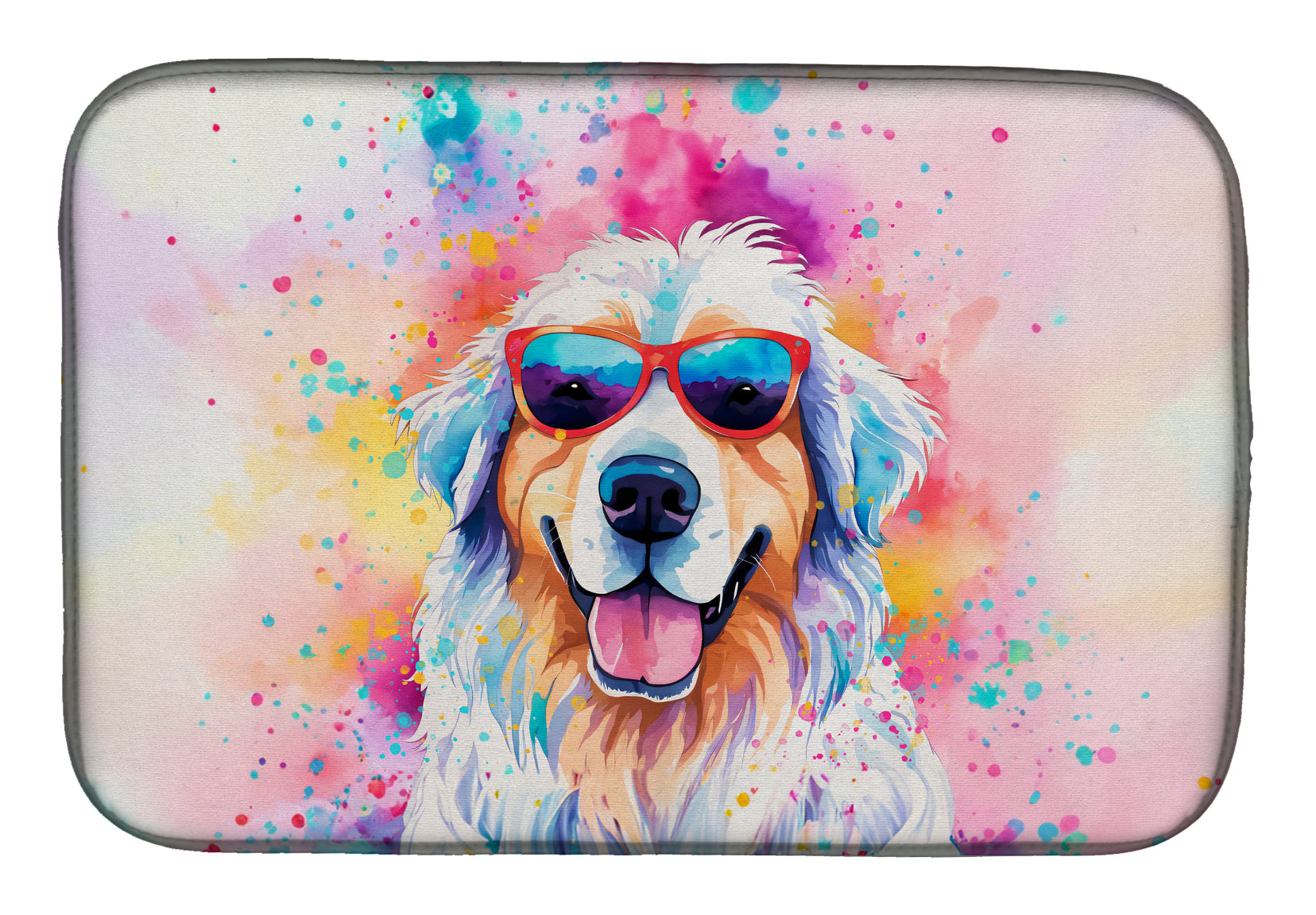 Great Pyrenees Hippie Dawg Dish Drying Mat