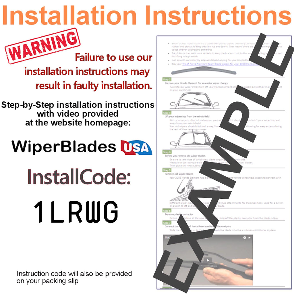 2004 Cadillac Escalade EXT Wiper Blades w/2yr Wear Warranty (Set of 2) Wipers