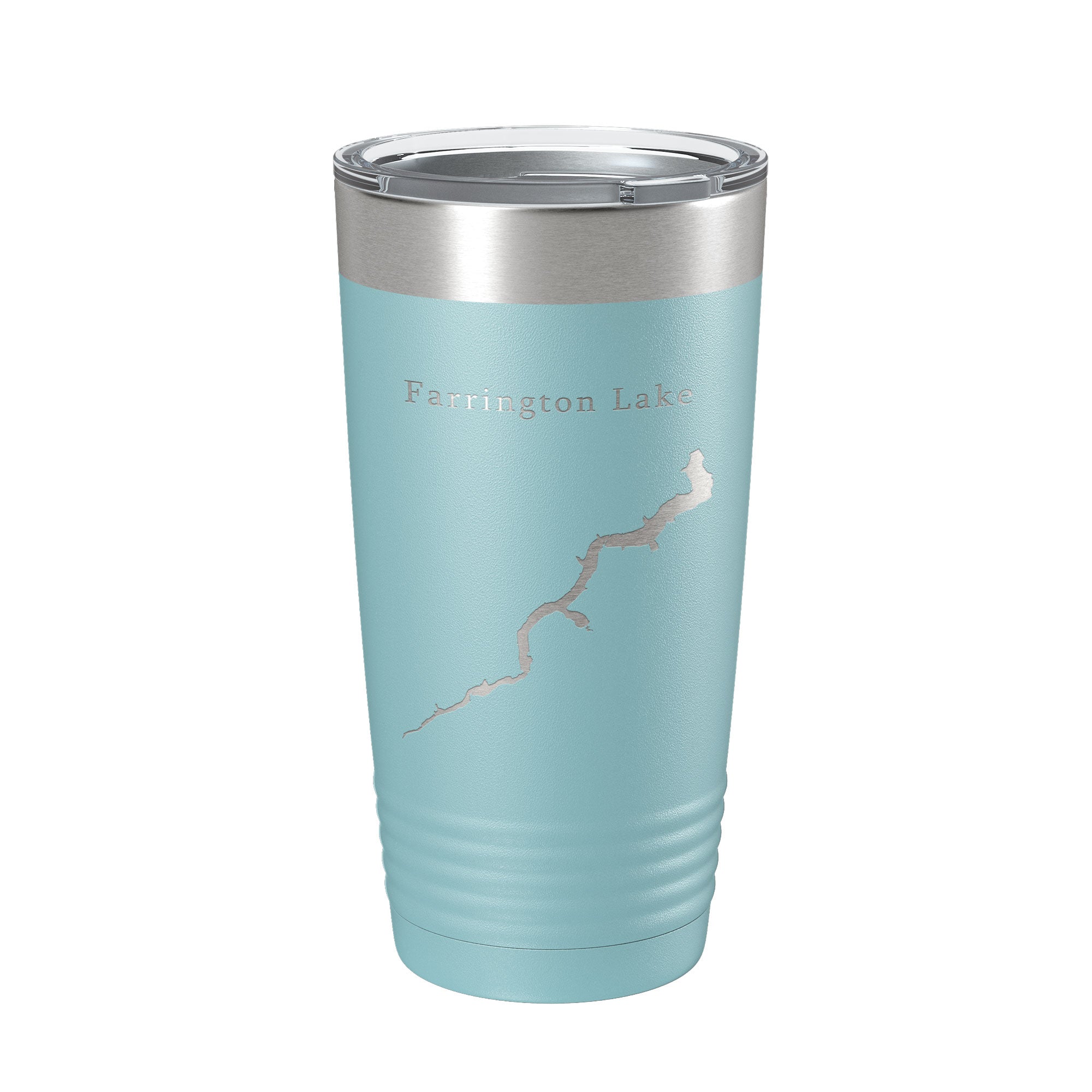 Farrington Lake Map Tumbler Travel Mug Insulated Laser Engraved Coffee Cup New Jersey 20 oz