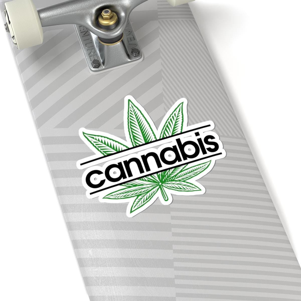 ColorFlow | Support Your Local Pot Dealer Weed Sticker Waterproof Cannabis Leaf Vinyl Decal Funny Stoner Quote for Laptop Flask
