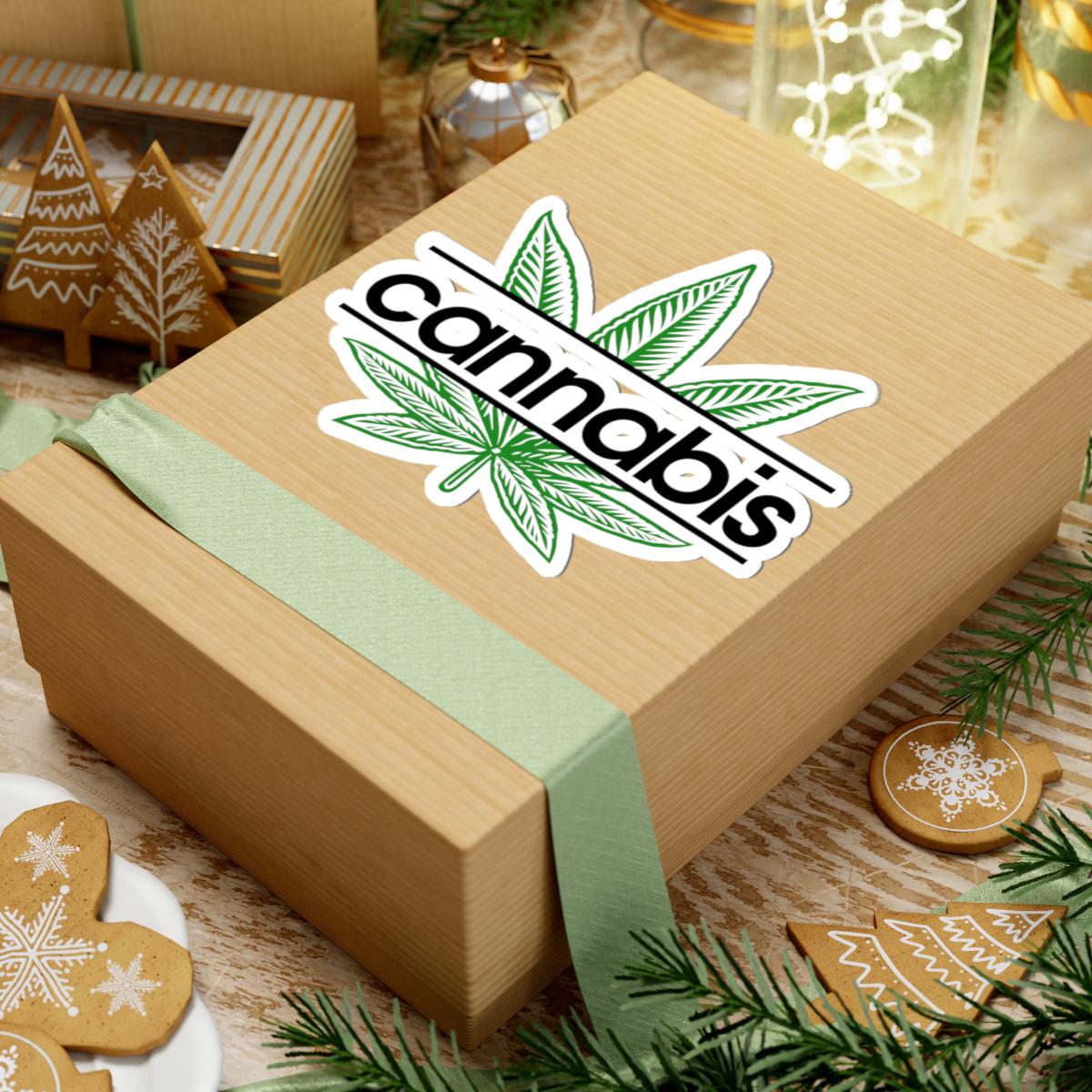 ColorFlow | Support Your Local Pot Dealer Weed Sticker Waterproof Cannabis Leaf Vinyl Decal Funny Stoner Quote for Laptop Flask